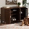 Baxton Studio Coolidge Walnut Finished 8-Shelf Wood Shoe Storage Cabinet 156-9390 - alternate 7